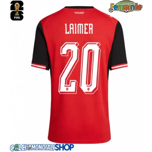 Maglie da calcio Austria Konrad Laimer #20 Prima Maglia Femminile Mondiali 2026  Manica Corta